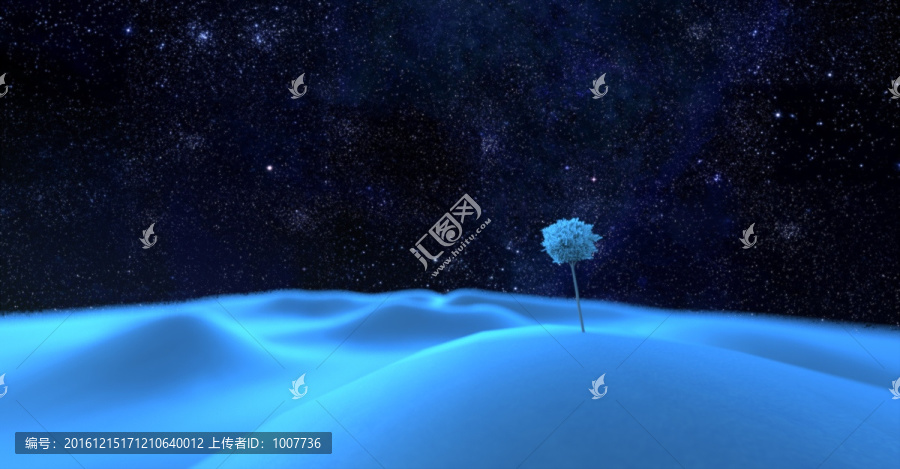 星夜雪景