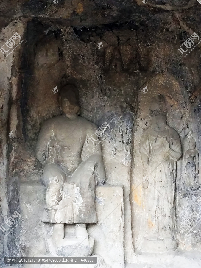 洛阳龙门石窟,石刻,菩萨佛像