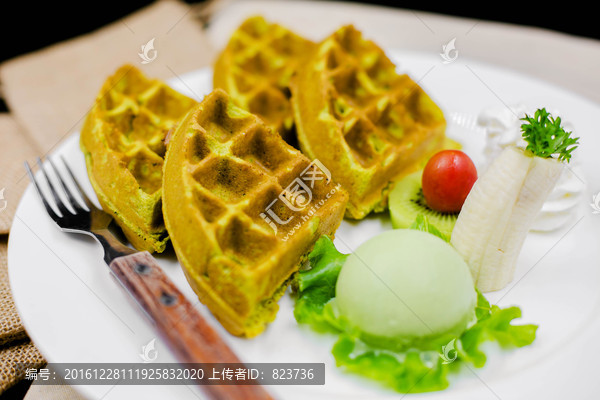 抹茶华夫饼