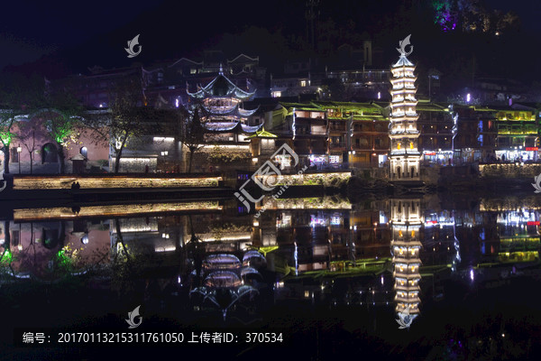 凤凰古城,夜景,湘西,著名景点