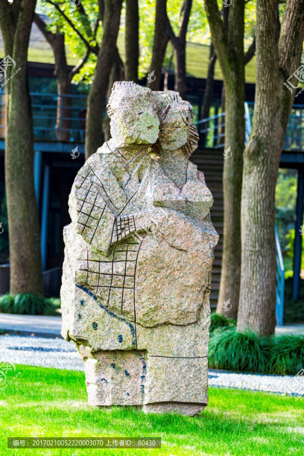 海月湖雕塑公园,日本人像石雕