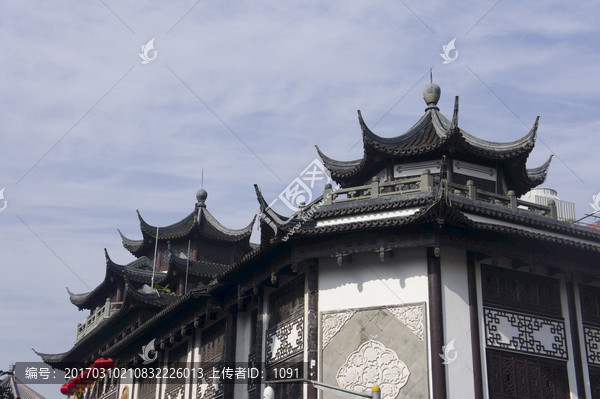 中式建筑楼阁飞檐