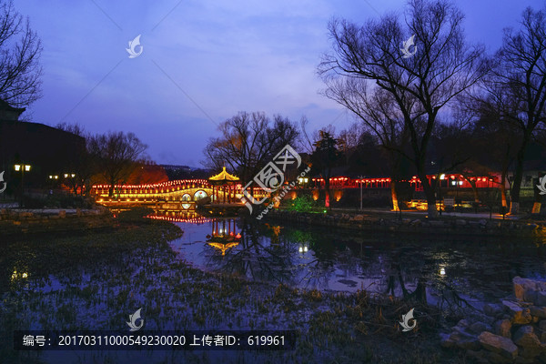 石桥夜景