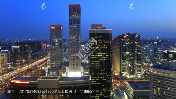 北京商务中心,北京CBD,夜景