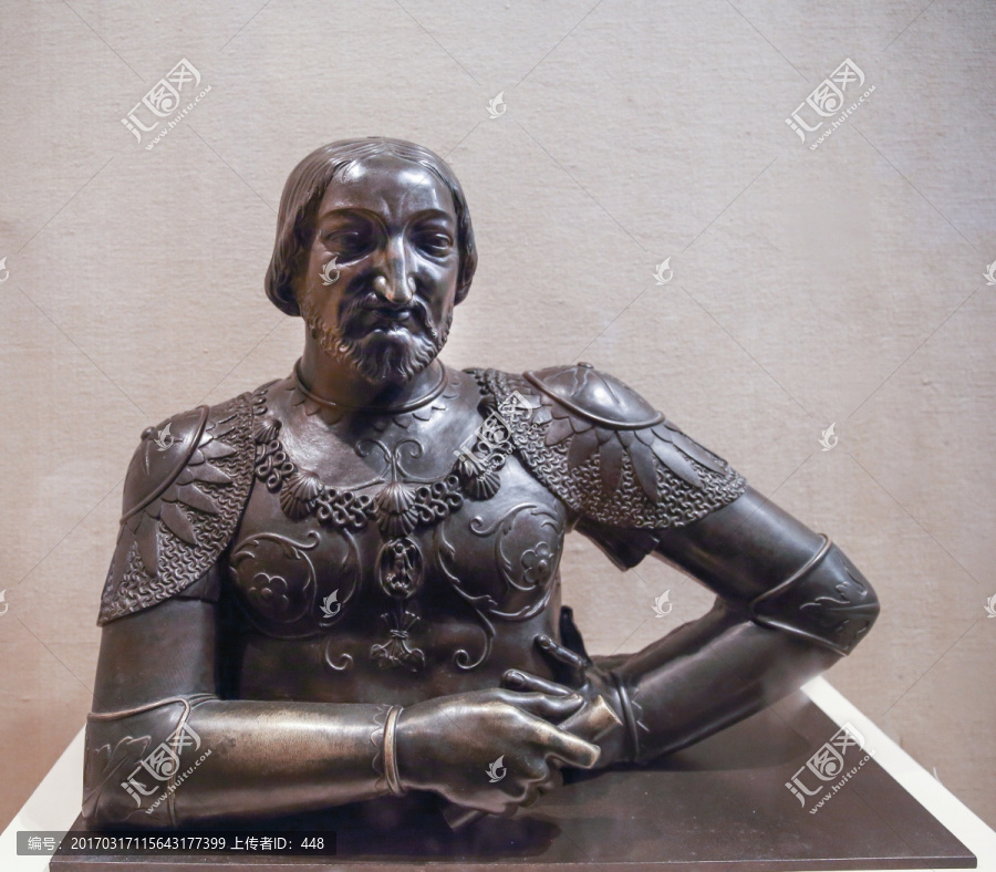 法国国王弗郎索瓦一世青铜雕像