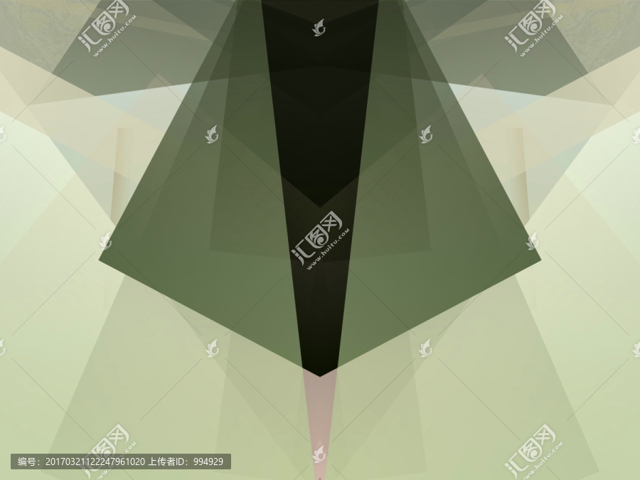 绿色立体几何拼接高清抽象背景