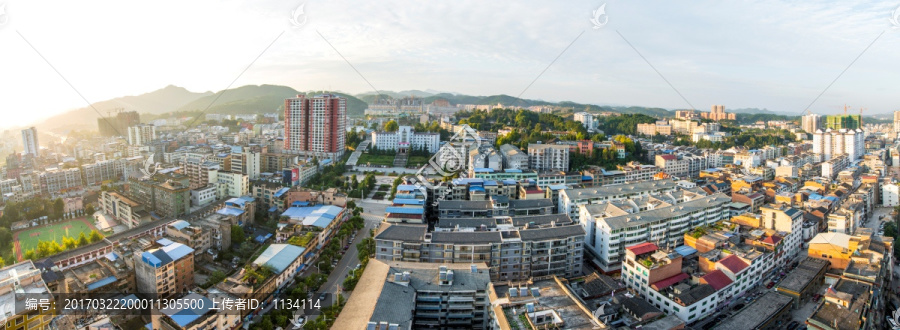 新兴县城全景图
