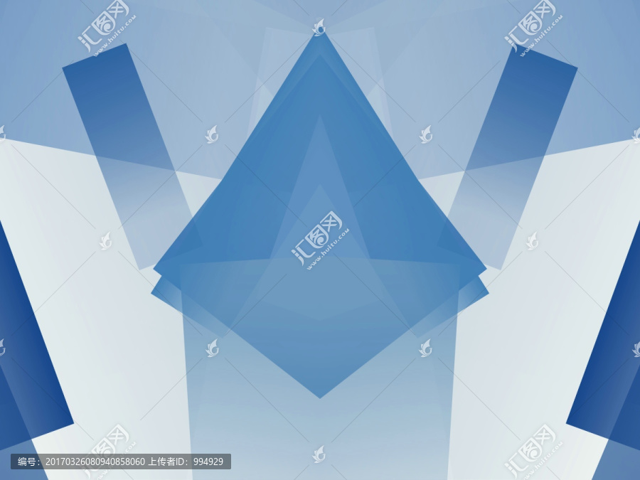 蓝色立体拼接几何抽象高清背景