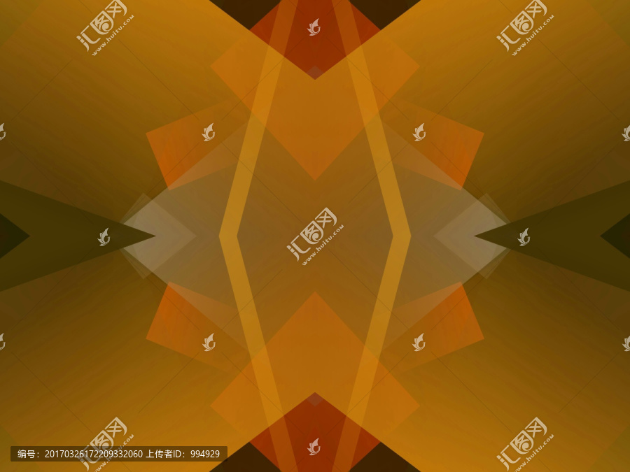 橙色立体几何拼接抽象高清背景