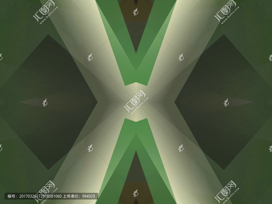 绿色几何拼接高清抽象立体图案