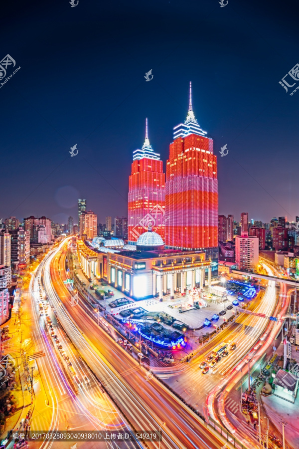 上海环球夜景,4000万大画幅