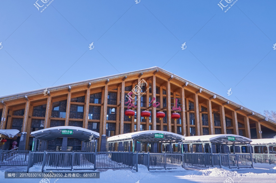 吉林长白山冬天雪景