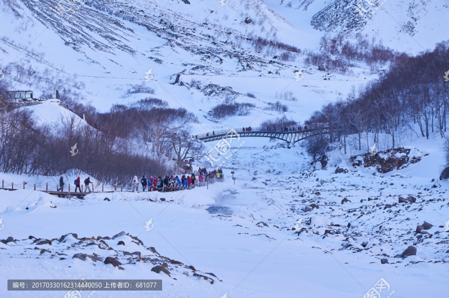 吉林长白山冬天雪景