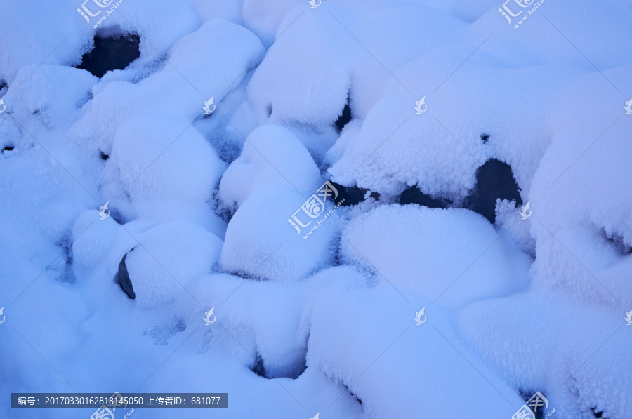 吉林长白山冬天雪景