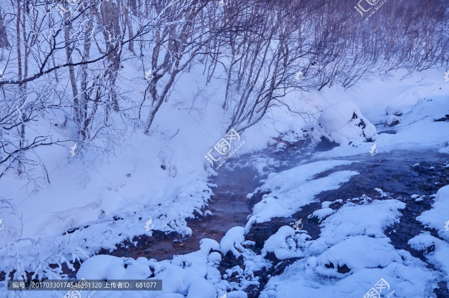 吉林长白山冬天雪景