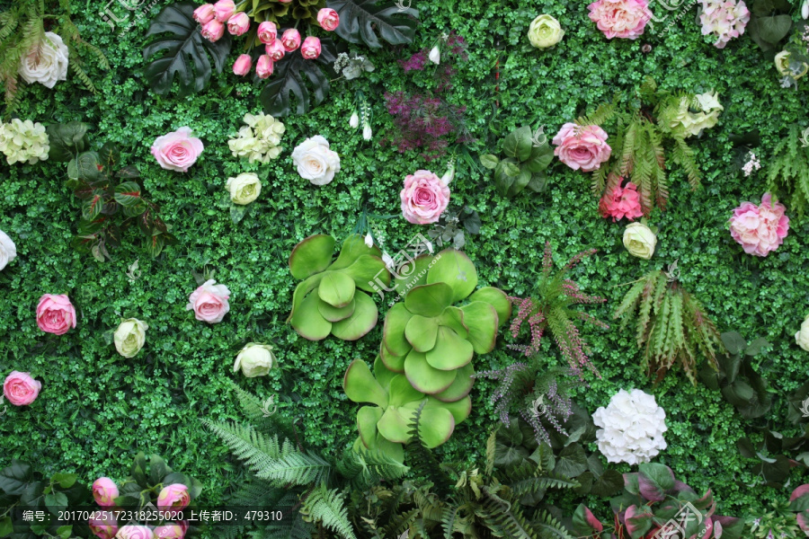 绿色植物墙,绿植,花墙