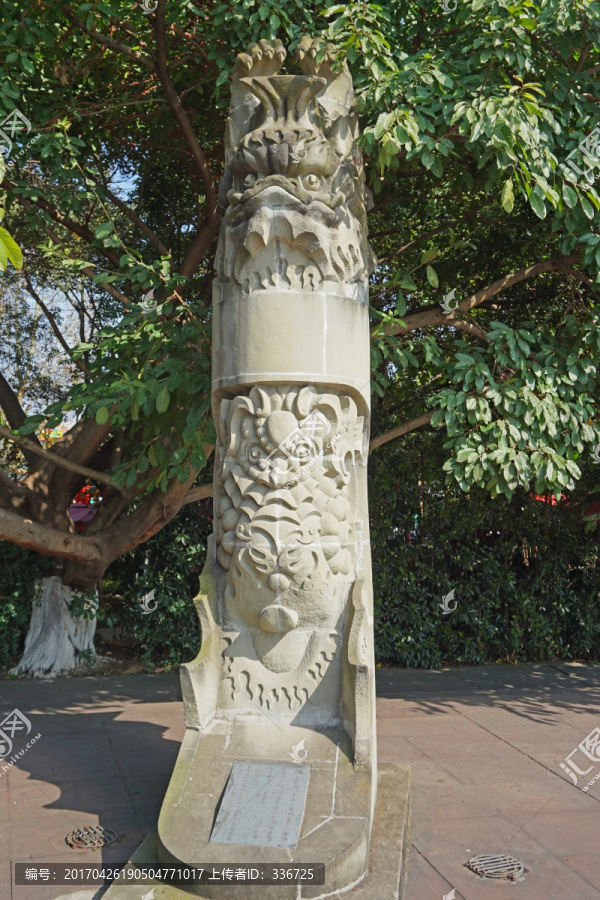 神兽瑞兽石刻,蝙蝠雕塑石柱