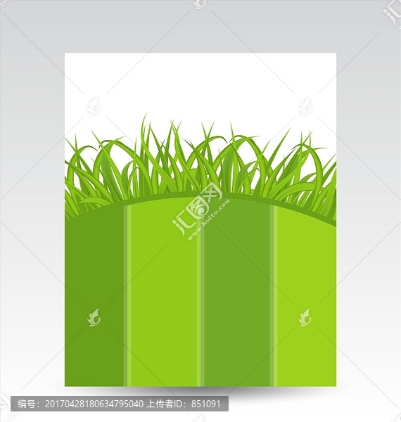 插图生态卡片绿色草矢量