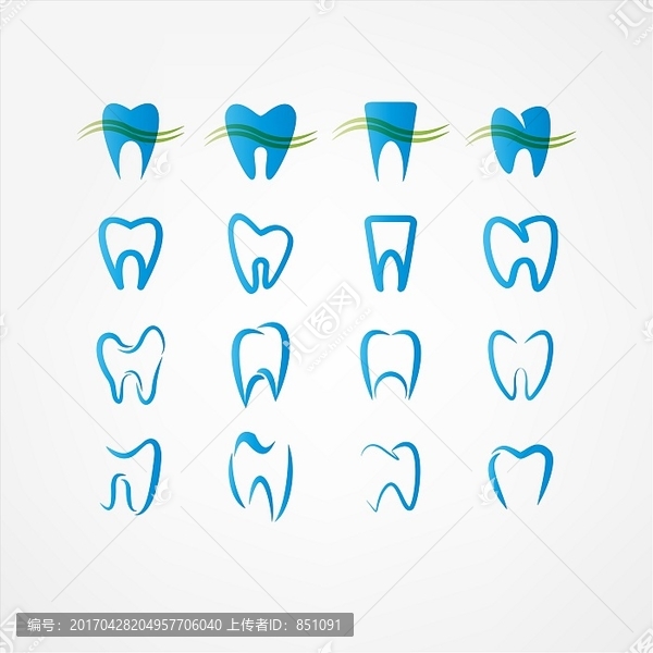 牙齿矢量图
