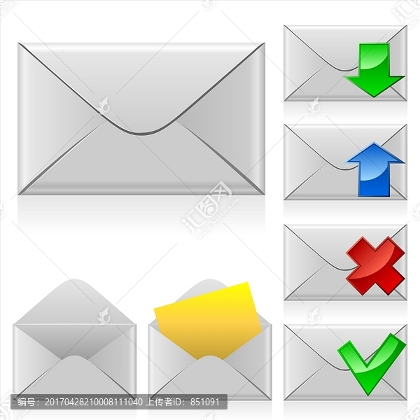 邮件矢量图标设计