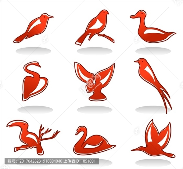 鸟类主题图标集