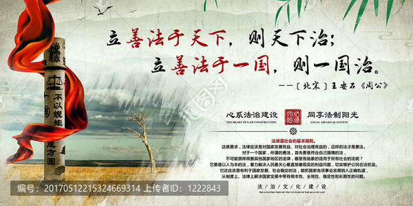 普法宣传展板,中国法律名人名言