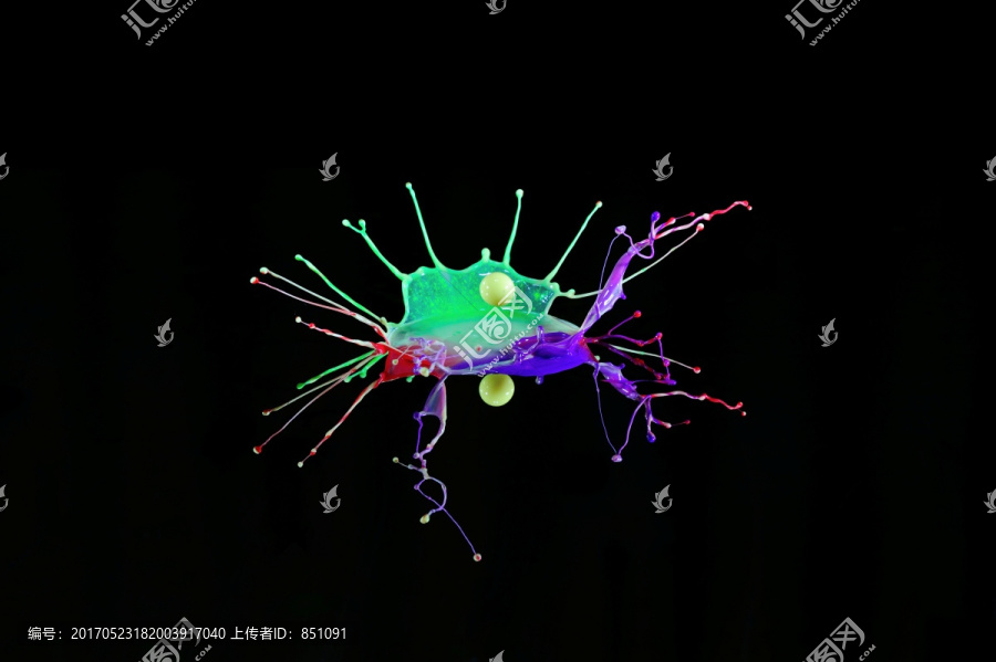 彩色的滴溅水液体设计