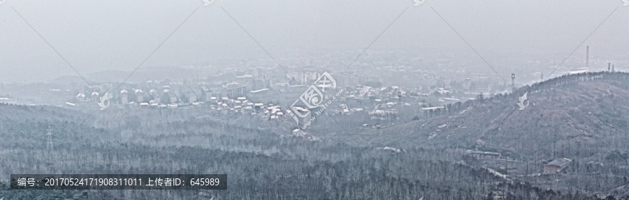 北京后山雪景俯瞰图