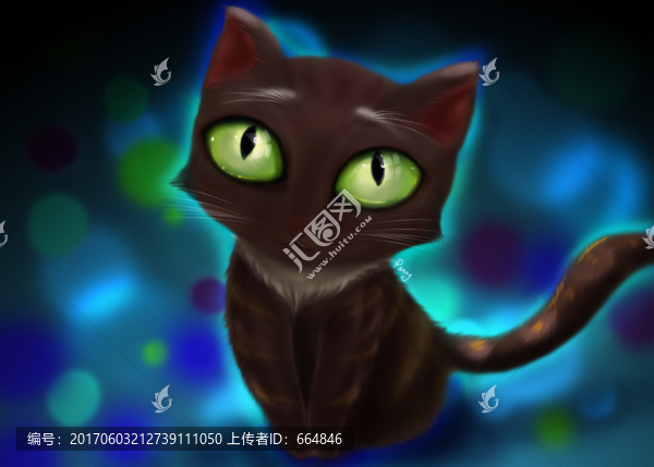 插画潮流艺术卡通猫咪