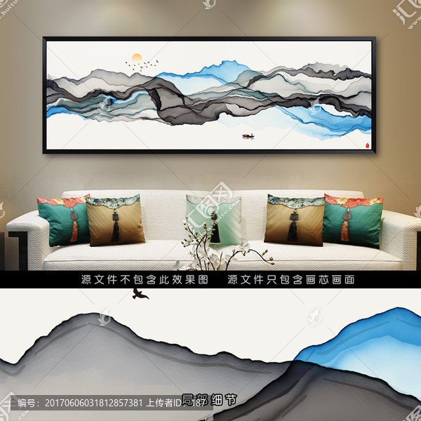 抽象意境水墨画,水墨装饰画
