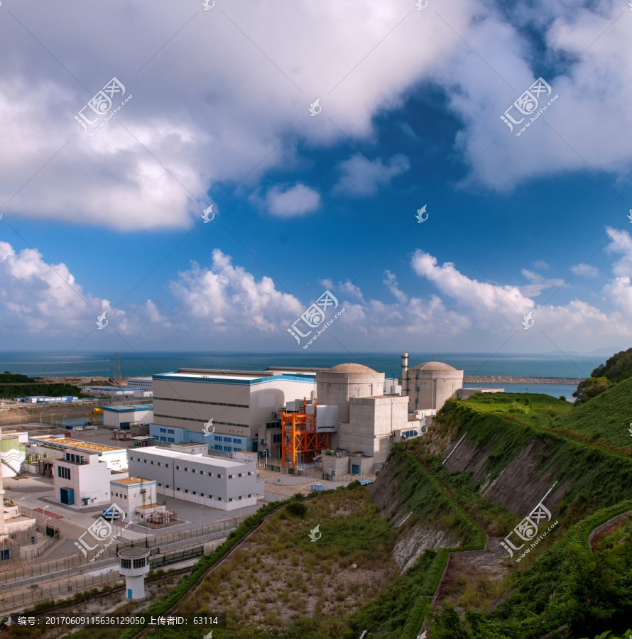 新能源,核电站,蓝天白云,环保
