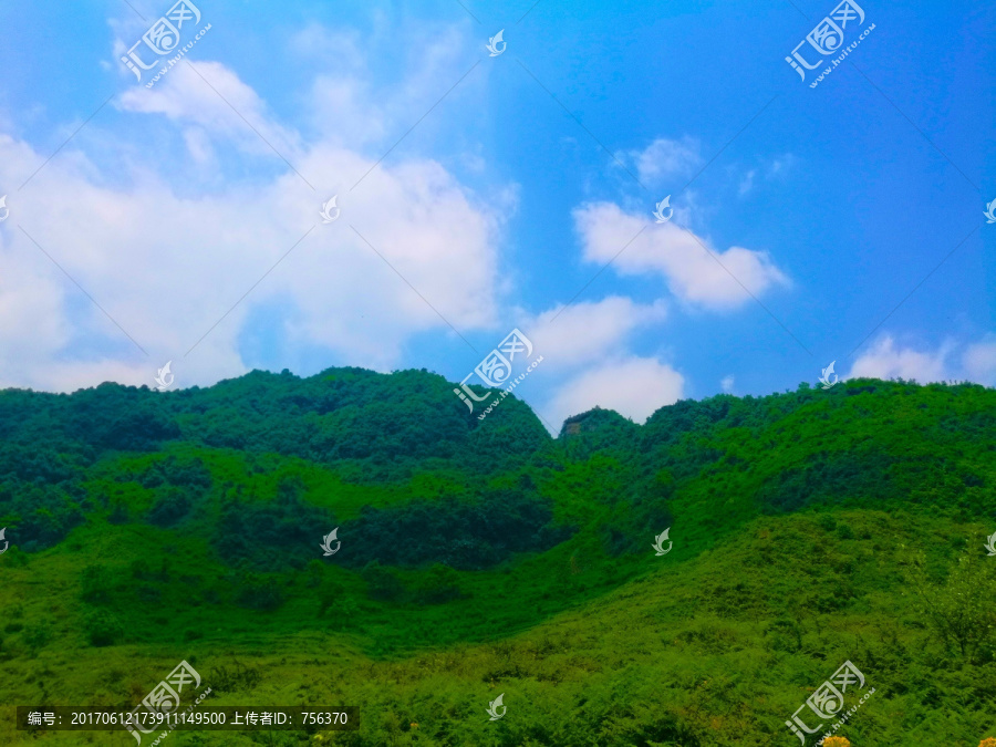 绿野,蓝天