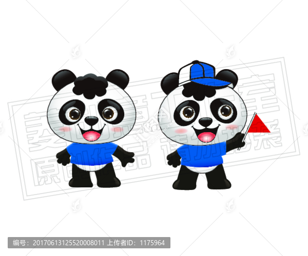 熊猫旅游卡通