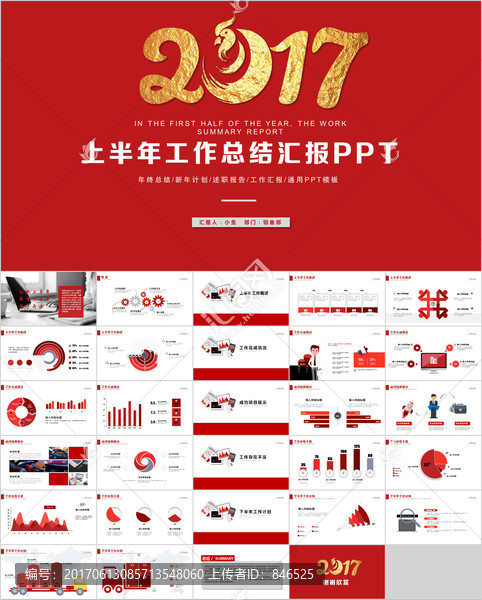 2017年中工作总结汇报PPT