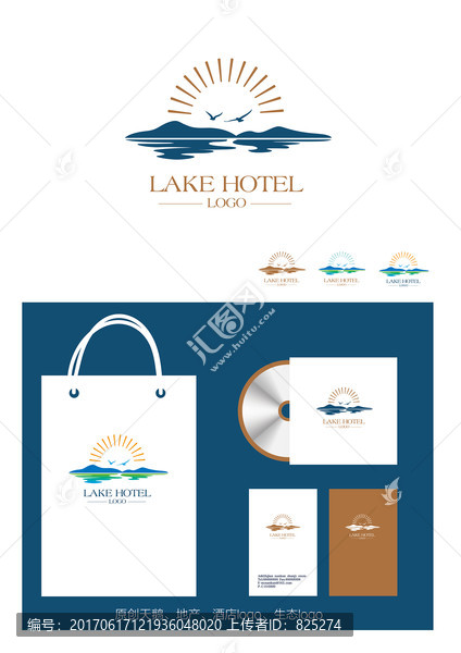 山水湖景原创logo