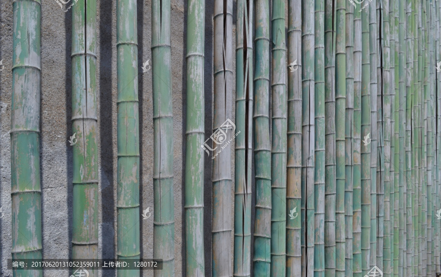 竹杆背景墙