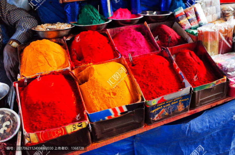 印度农贸市场,染料