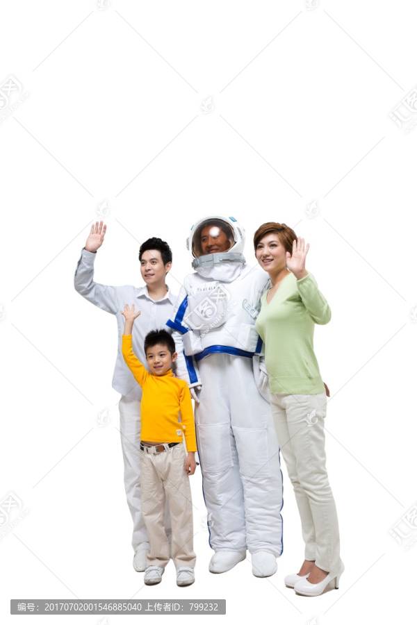 棚拍宇航员一家人