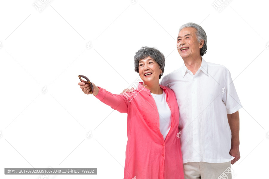 快乐的老年夫妇
