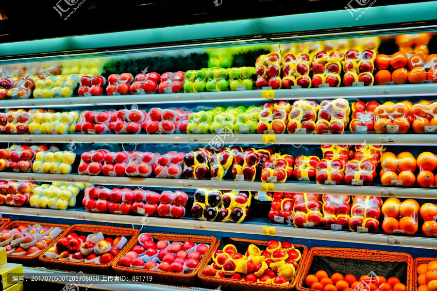 水果专柜,超市内景,生鲜