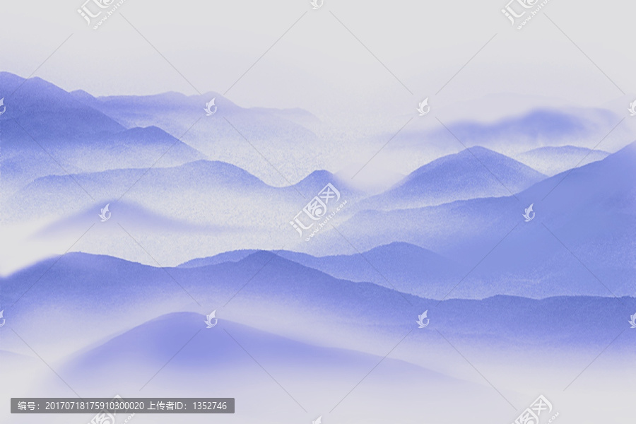 水墨山