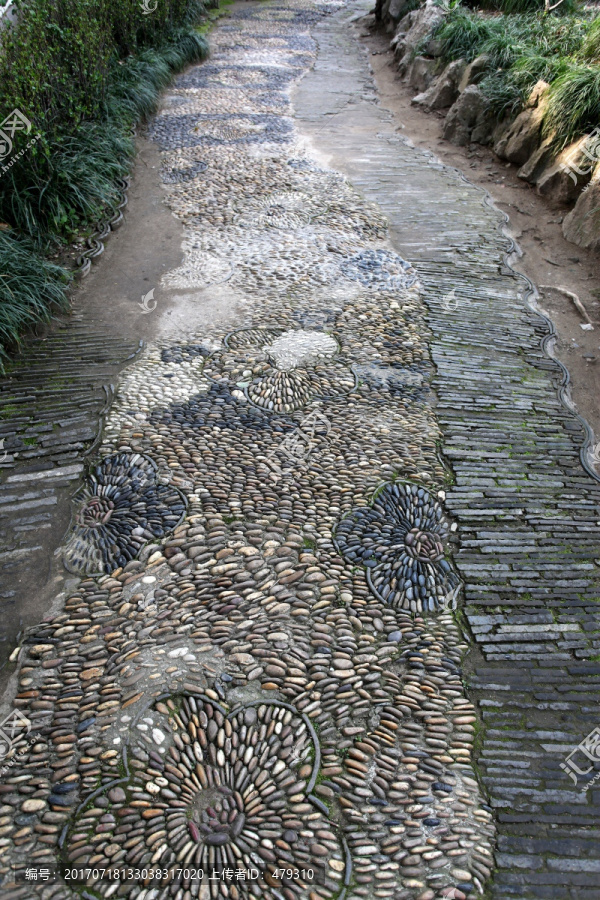 鹅卵石,石子路,路