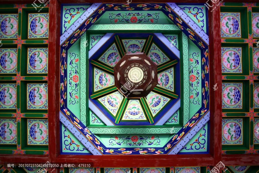 南京,瞻园,中式建筑,棚顶