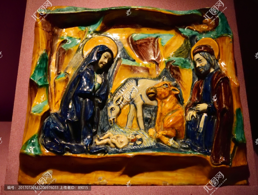 耶稣诞生,陶饰板