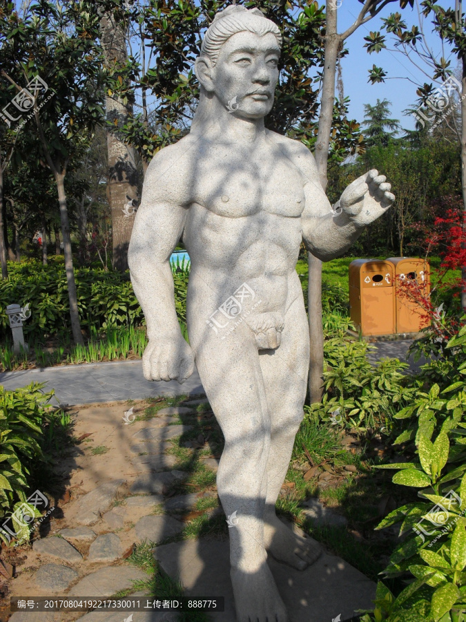 人猿石雕像图片