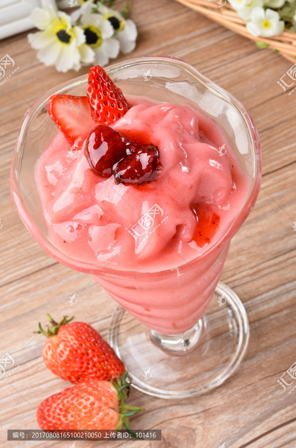 草莓奶昔,绵绵冰