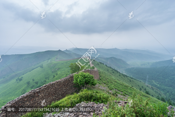 独石口长城,雷雨,阴云密布