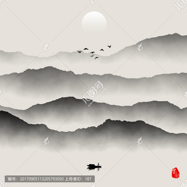 抽象意境水墨装饰画