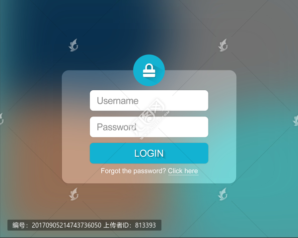 毛玻璃效果登录界面素材