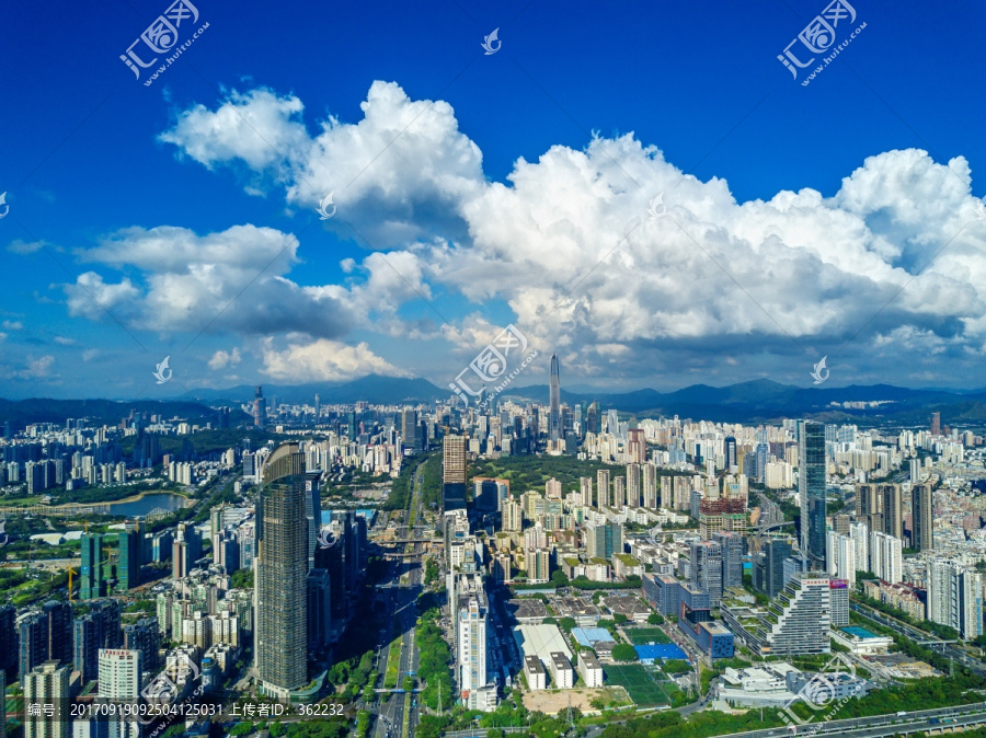 深圳城市风光,深圳蓝